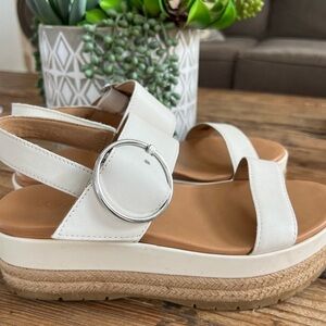 UGG White Platform Sandals